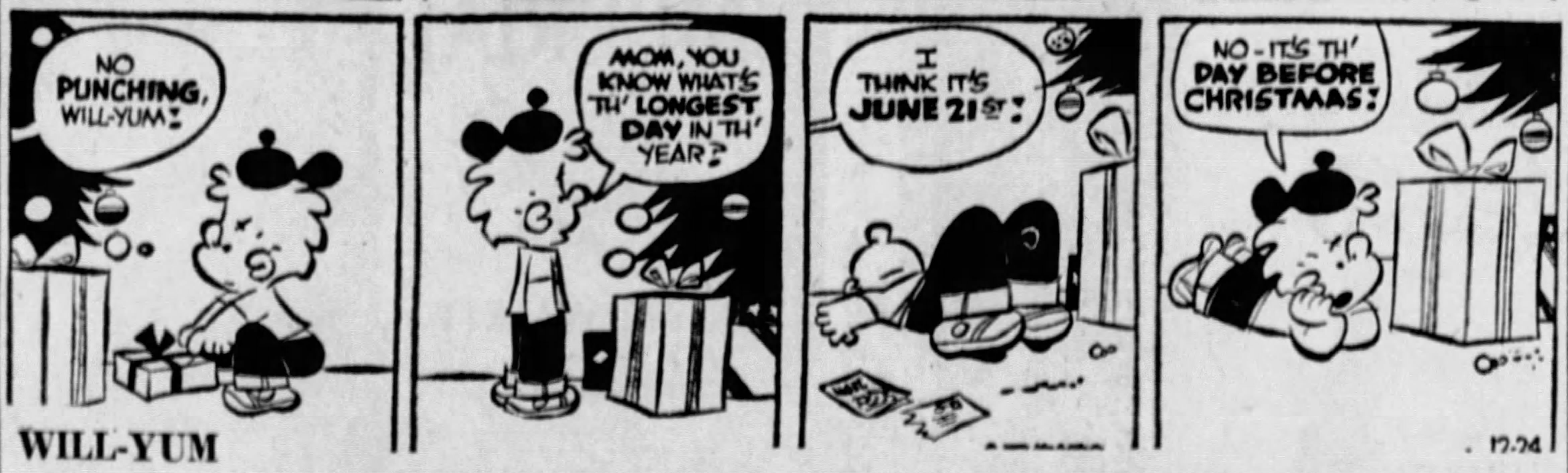 Will-Yum, December 24, 1958