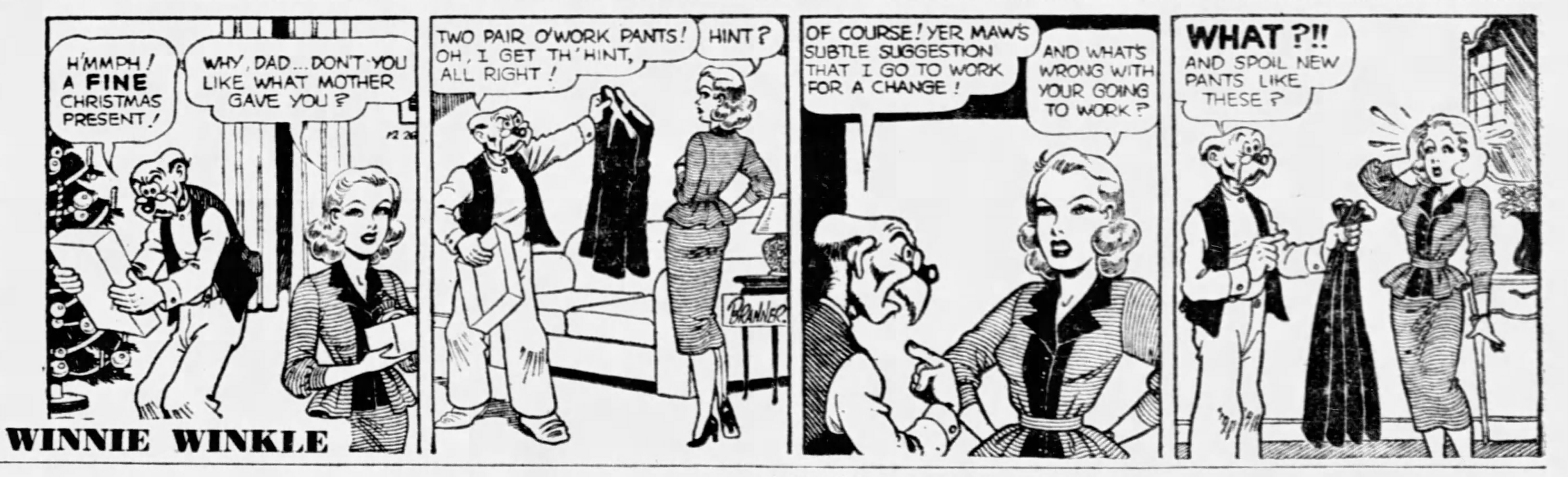 Winnie Winkle, December 26, 1952