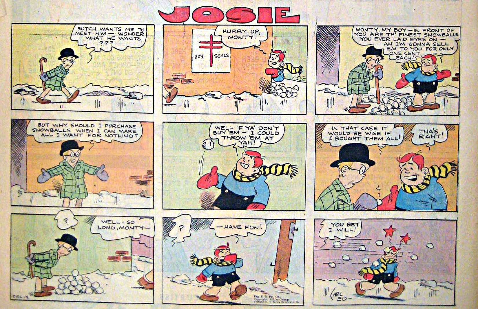 Josie, December 19, 1937