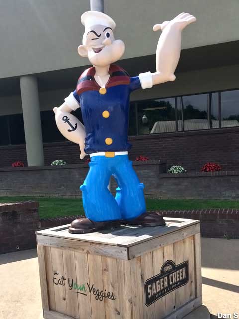 Statue of Popeye in Springdale, AR